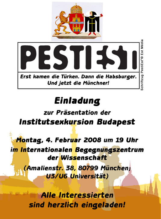Plakat zur Präsentation der Budapest-Exkursion
