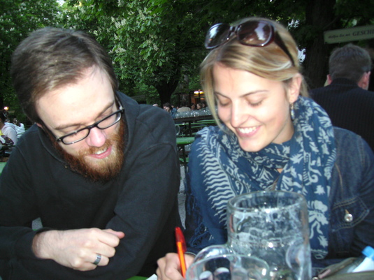 Planungen im Biergarten